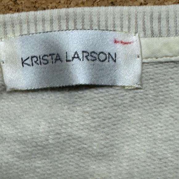 Krista Larson Oversized Asymmetrical Tunic Dress Top One Size Ivory Lagenlook Q - Picture 3 of 8